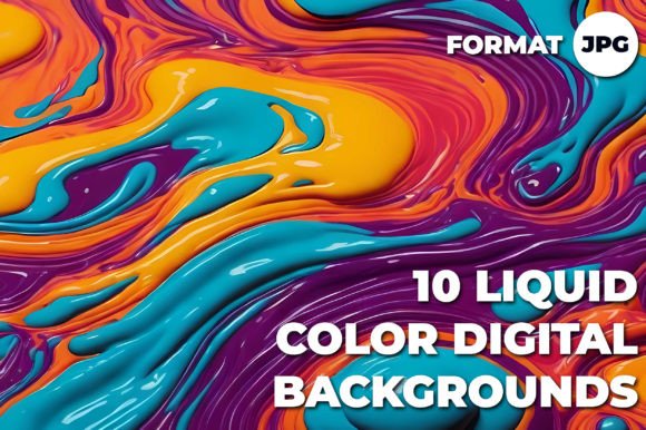 10 Liquid Color Digital Backgrounds: Fresh Visuals