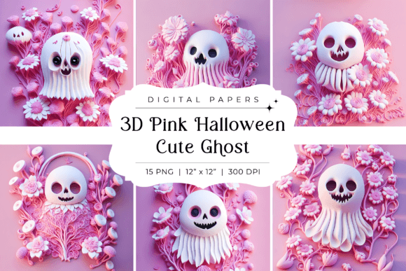 3D Pink Halloween Cute Ghost Backgrounds: A Spooky-Cute Design Revolution