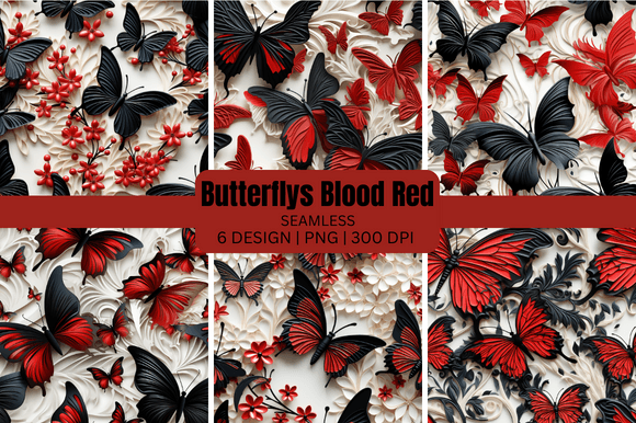 Butterflys Blood Red Backgrounds: A Bold Asset for Creative Projects