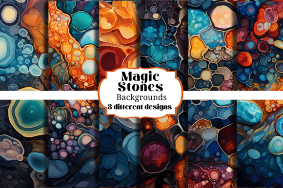 Colorful Magic Stones Gems Backgrounds: A Creative Asset Guide