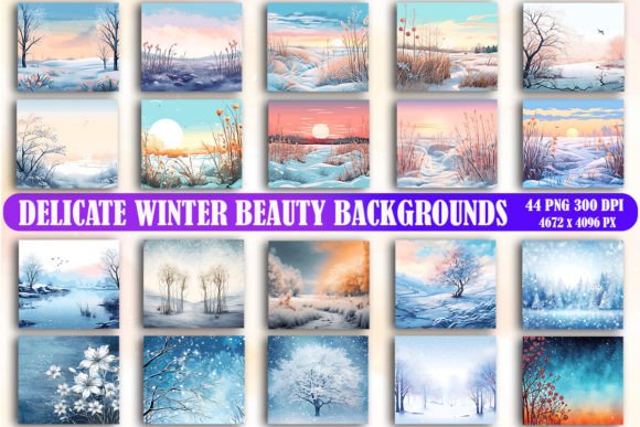 Delicate Winter Beauty Backgrounds: Elevate Your Projects