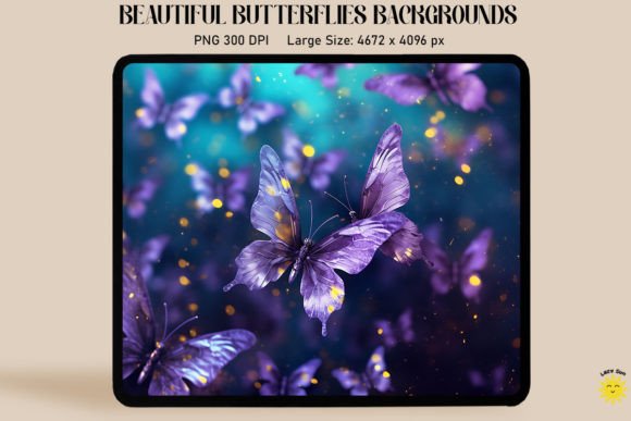 Elevate Designs with Butterflies Violet Silver Backgrounds