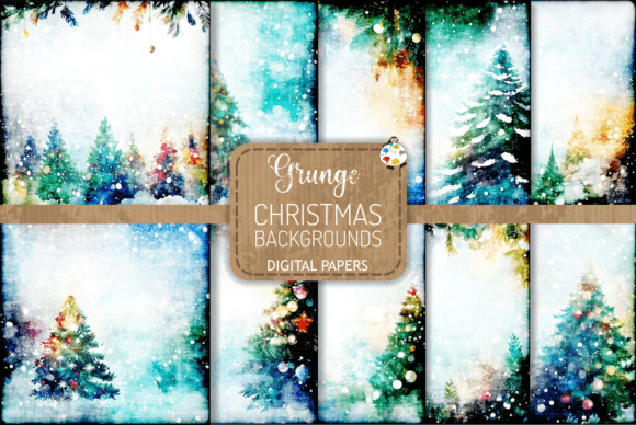 Embracing the Textured Charm of Grunge Christmas Tree Backgrounds