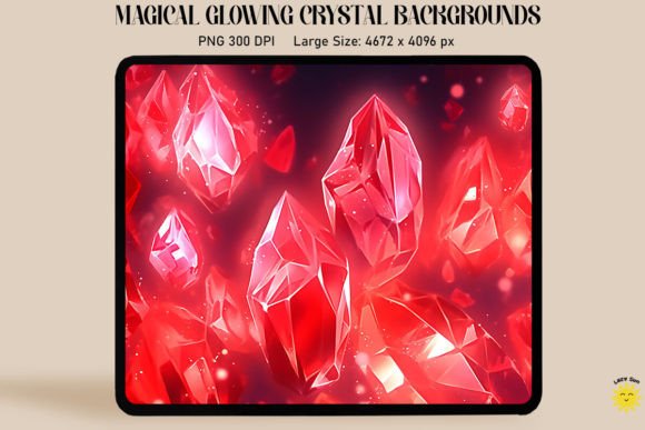 Enchanting Your Projects with Magical Glowing Red Crystal Backgrounds