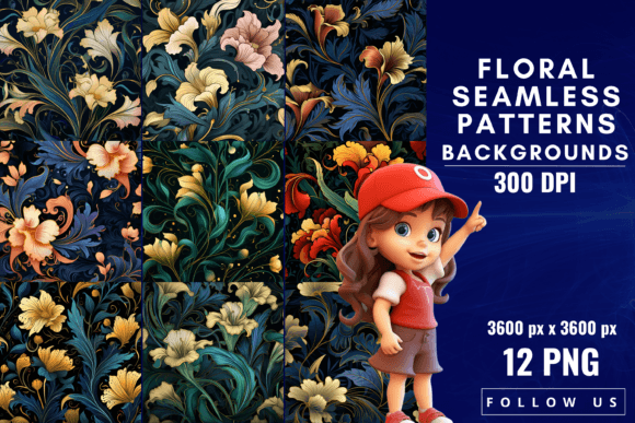 Floral Seamless Patterns Backgrounds: Elevate Your Digital Canvas