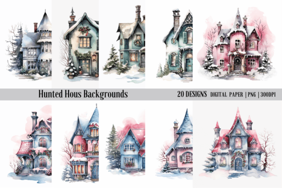 Hunted Hous Backgrounds: Vintage Charm for Modern Projects