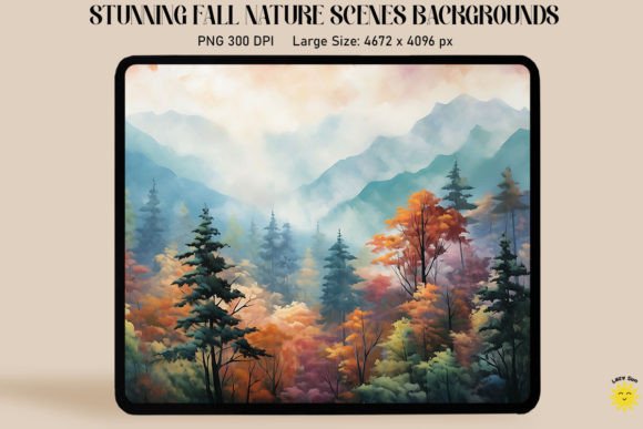 Mountain Autumn: Essential Fall Trees Backgrounds for Designers