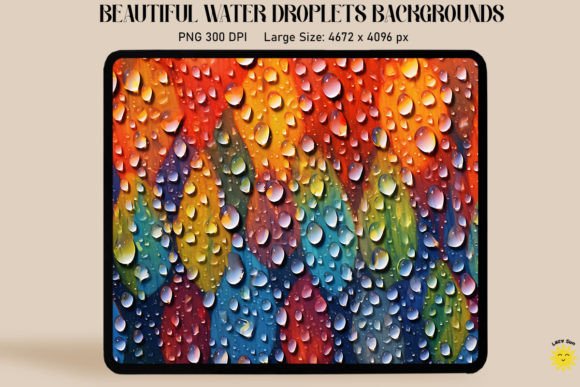 Raindrops in Oil Painting Backgrounds: Textured Digital Assets
