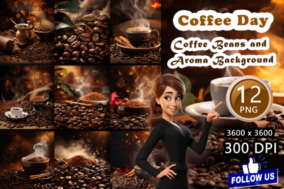 Rich Visuals: Coffee Beans and Aroma Backgrounds