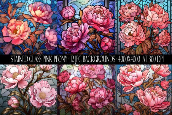 Stained Glass Pink Peony Backgrounds: A Designer's Guide