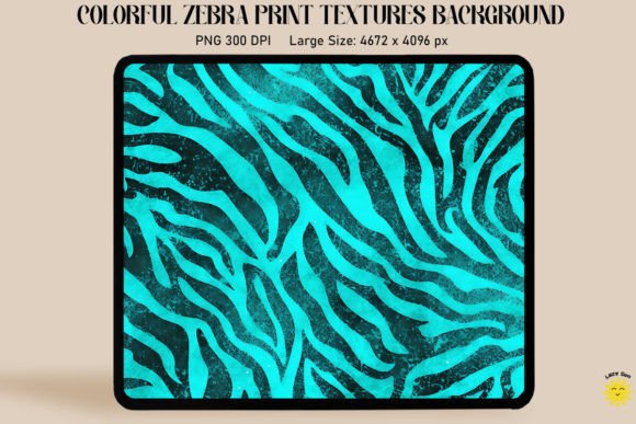 Turquoise Zebra Print Backgrounds: A Bold Design Choice