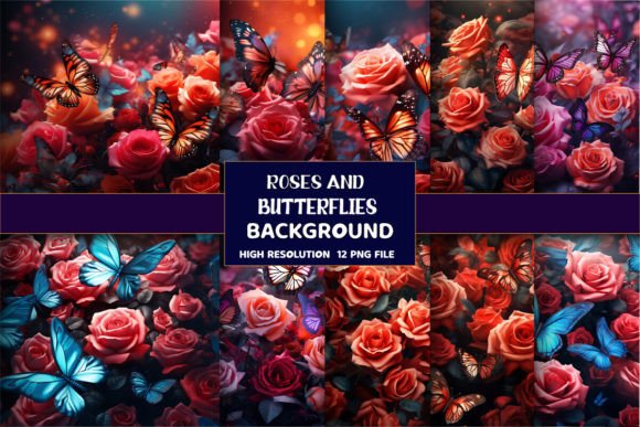 Unleashing Creativity with Roses and Butterflies Backgrounds