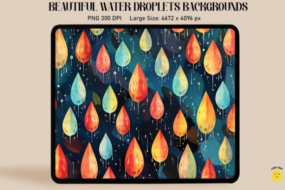 Vibrant Colorful Raindrops Painting Backgrounds for Your Projects