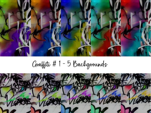 Vibrant Graffiti Backgrounds for Bold Design Projects